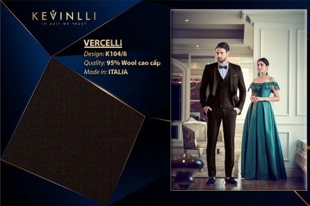 K104/8 Vercelli CVM - Vải Suit 95% Wool - Nâu Trơn